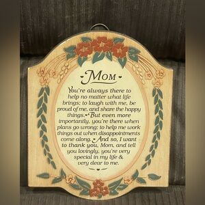 Vintage mom plaque